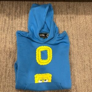 Blue Kids Hoodie with Yellow Graphic